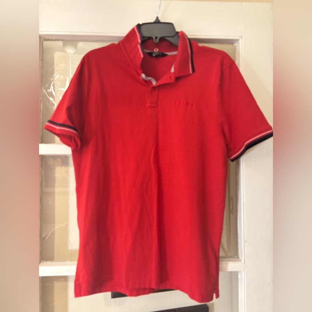 Ben Sherman Red Men's Polo Shirt Medium